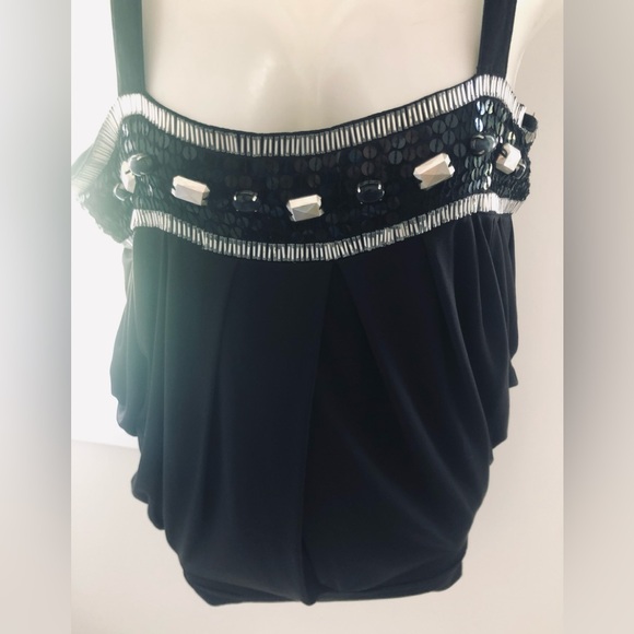 Pinko Black Sequin Embellished Top. Size S - Picture 4 of 8